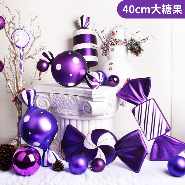 christmas decoration candy pendant 38cm purple painted candy export goods single sale
christmas decoration candy pendant 38cm purple painted candy export goods single sale
