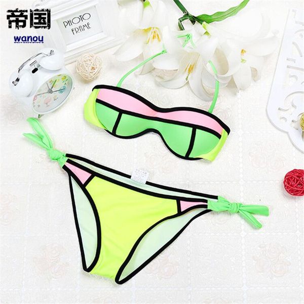 new patchwork two piece swimsuit for girls cute halter children swimwear solid kids swim suit lovely tassel baby beachwear, White;black
new patchwork two piece swimsuit for girls cute halter children swimwear solid kids swim suit lovely tassel baby beachwear, White;black