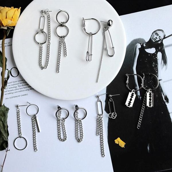 timlee e178 personality retro geometry tassels pin chain asymmetric alloy drop earrings fashion jewelry wholesale, Silver
timlee e178 personality retro geometry tassels pin chain asymmetric alloy drop earrings fashion jewelry wholesale, Silver