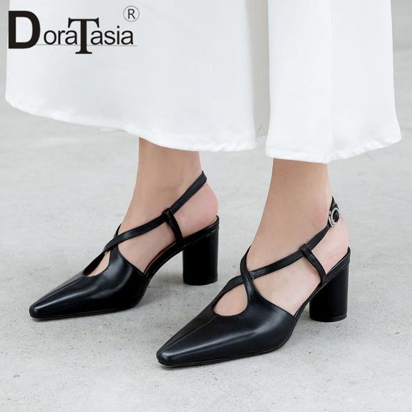 doratasia ladies new summer office genuine leather sandals elegant pointed toe sandals women high heels shoes woman, Black
doratasia ladies new summer office genuine leather sandals elegant pointed toe sandals women high heels shoes woman, Black