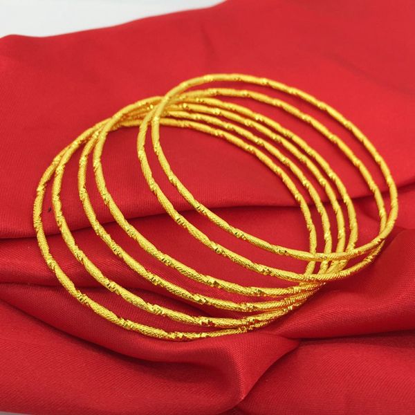 6 pieces thin bangle 18k yellow gold filled charm classic womens bracelet fashion jewelry dia 60mm, Black
6 pieces thin bangle 18k yellow gold filled charm classic womens bracelet fashion jewelry dia 60mm, Black