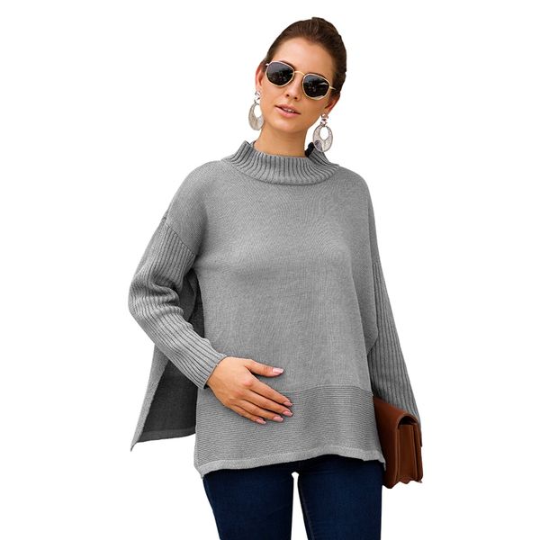 women sweaters autumn fashion loose personality casual all-match long sleeve round collor side split pregnant woman sweater, White;black
women sweaters autumn fashion loose personality casual all-match long sleeve round collor side split pregnant woman sweater, White;black