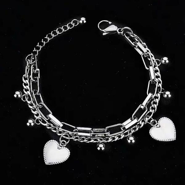 valentine's day heart shape pendant bracelet exquisite adjustable double layer bracelet gifts, Black
valentine's day heart shape pendant bracelet exquisite adjustable double layer bracelet gifts, Black