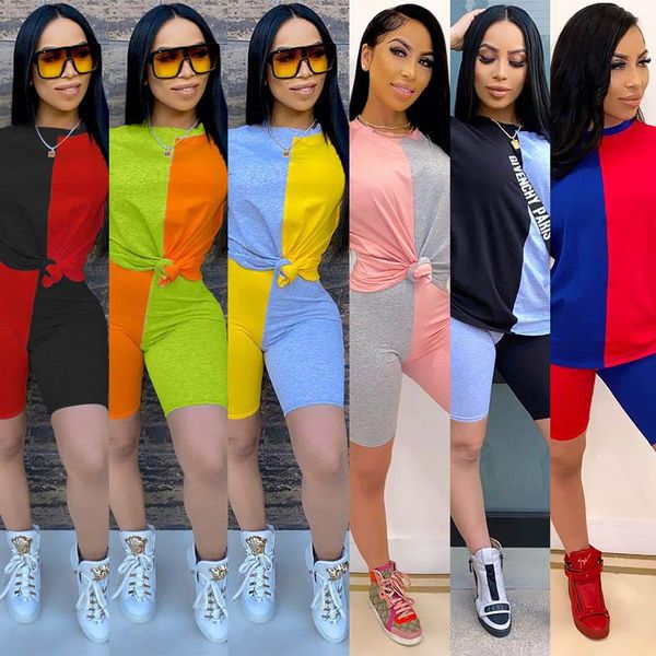 womens fashion patchwork 2 two piece tracksuits summer t-shirt biker shorts casual outfits sets jogging sweatsuits plus size clothes, Gray
womens fashion patchwork 2 two piece tracksuits summer t-shirt biker shorts casual outfits sets jogging sweatsuits plus size clothes, Gray