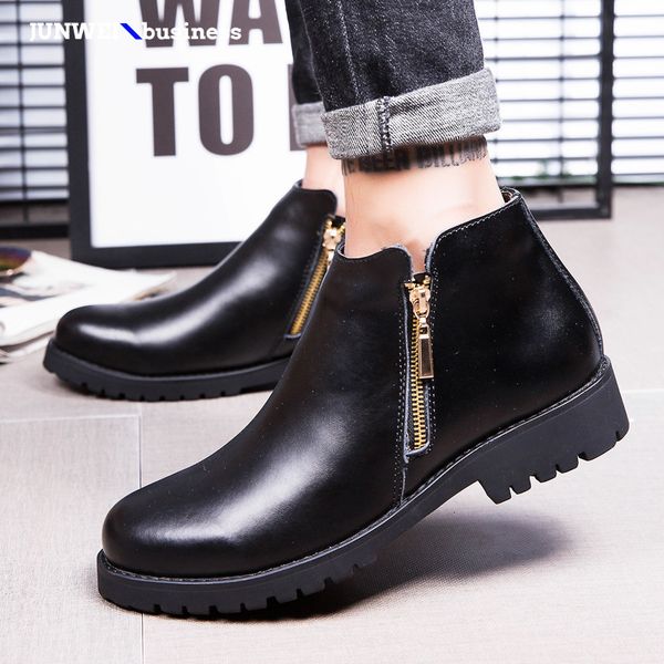 comfortable men ankle quality genuine leather men's snow boots zip winter keep warm fur man boot shoes a4 s, Black
comfortable men ankle quality genuine leather men's snow boots zip winter keep warm fur man boot shoes a4 s, Black