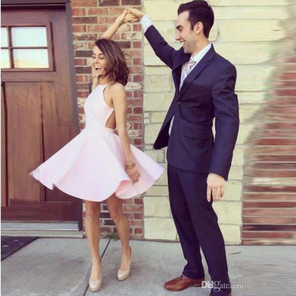 2020 new simple light pink spaghetti straps a-line homecoming dresses backless zipper mini prom party dress girl club wear custom made, Blue;red
2020 new simple light pink spaghetti straps a-line homecoming dresses backless zipper mini prom party dress girl club wear custom made, Blue;red