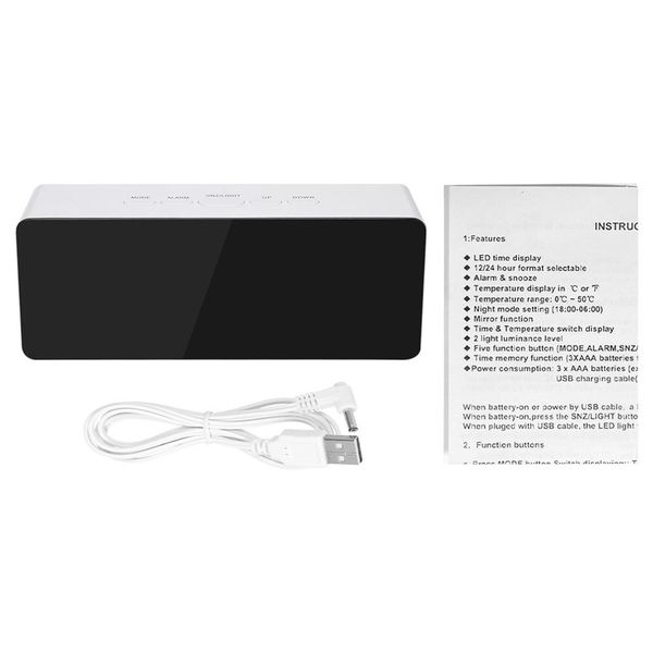 led mirror alarm clock digital snooze table clock alarm electronic light big time temperature display
led mirror alarm clock digital snooze table clock alarm electronic light big time temperature display