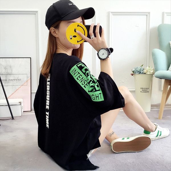 fat mm plus 2020 short-sleeved t-shirt women's fashionable half-sleeved loose large size women's dress, White
fat mm plus 2020 short-sleeved t-shirt women's fashionable half-sleeved loose large size women's dress, White
