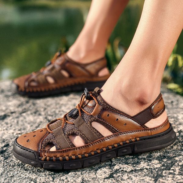 2020 new summer men sandals comfortable slip-on men's shoes handmade classic for male leather shoes men big size 38-48, Black
2020 new summer men sandals comfortable slip-on men's shoes handmade classic for male leather shoes men big size 38-48, Black