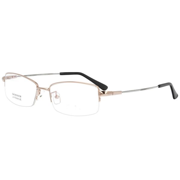 my doli memory metal myopia eyewear eyeglasses for men half rim prescription spectacles optical frames 5042, Black
my doli memory metal myopia eyewear eyeglasses for men half rim prescription spectacles optical frames 5042, Black