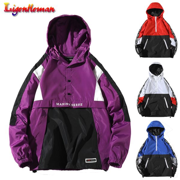 men female fashion coat autumn winter loose zipper hip hop windbreaker men hooded jackets patchwork color block pullover jacket, Black;brown
men female fashion coat autumn winter loose zipper hip hop windbreaker men hooded jackets patchwork color block pullover jacket, Black;brown
