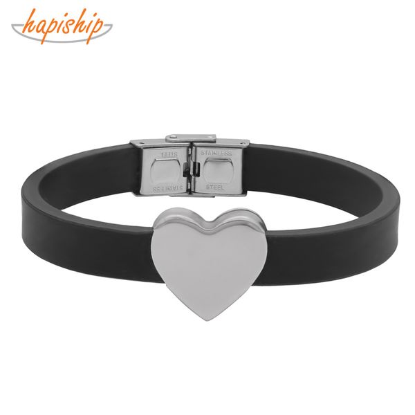 hapiship 2019 silicone stainless steel heart bracelet bangle for men women silver black wristband masculine jewelry gj027, Golden;silver
hapiship 2019 silicone stainless steel heart bracelet bangle for men women silver black wristband masculine jewelry gj027, Golden;silver