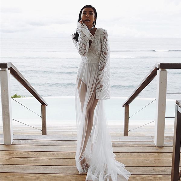 2019 womens summer embroidery lace bikini cover up long sleeve 2 pieces set swimsuit maxi dress elegant mesh beach bathing suit, Blue;gray
2019 womens summer embroidery lace bikini cover up long sleeve 2 pieces set swimsuit maxi dress elegant mesh beach bathing suit, Blue;gray