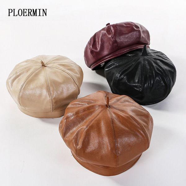 2019 fashion women pu leather octagonal caps newsboy cap vintage bonnet beret style retro leather hat cowboy 11.11, Blue;gray
2019 fashion women pu leather octagonal caps newsboy cap vintage bonnet beret style retro leather hat cowboy 11.11, Blue;gray