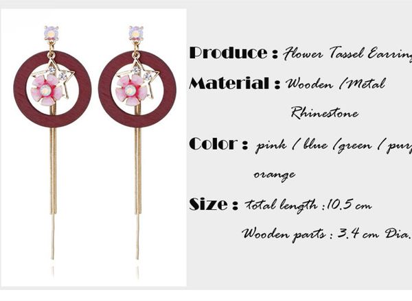 korea flower tassel earrings enamel glazed earrings flower wenge tassel retro ear studs women, Silver
korea flower tassel earrings enamel glazed earrings flower wenge tassel retro ear studs women, Silver
