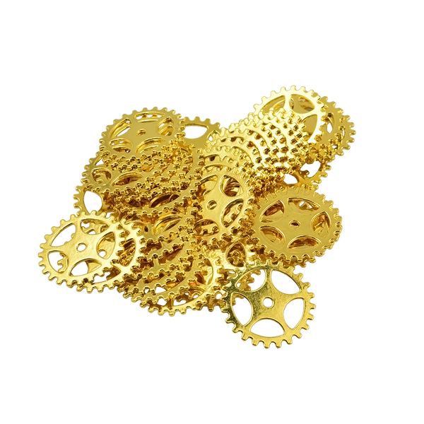 50 pieces steampunk gear cog wheel skeleton clock watch pendant charms, gold colors, Black
50 pieces steampunk gear cog wheel skeleton clock watch pendant charms, gold colors, Black