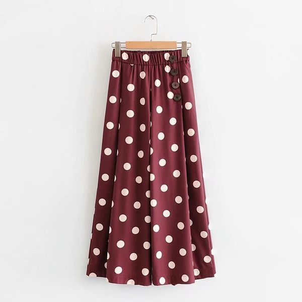 fashion women hy45-8624 european and american fashion button broad-legged pants, Black
fashion women hy45-8624 european and american fashion button broad-legged pants, Black