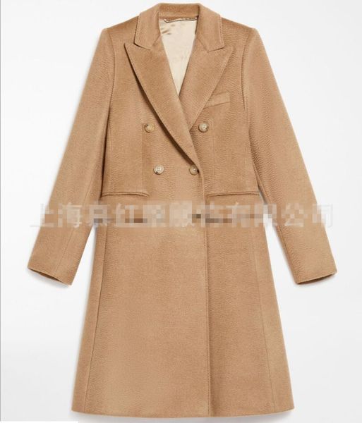 fashion double breasted woolen coat women slim lapel long wool blends coat plus size 2xl, Black
fashion double breasted woolen coat women slim lapel long wool blends coat plus size 2xl, Black