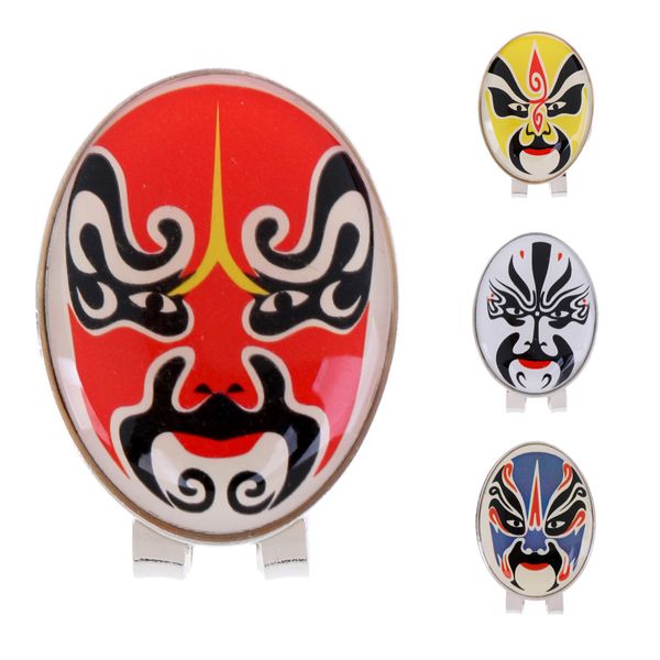 4 pieces peking opera mask alloy golf ball marker with magnetic hat clip
4 pieces peking opera mask alloy golf ball marker with magnetic hat clip