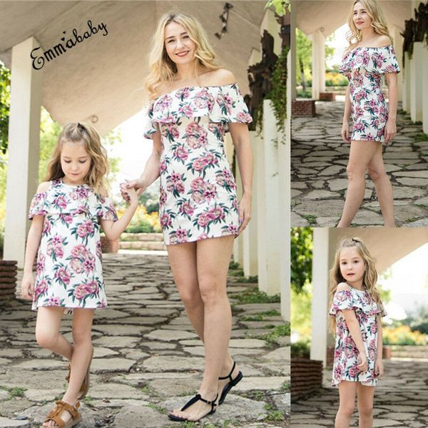 family dress mother and daughter floral print dress fashion family party travel p daily dresses paired skirt 1pcs, Blue
family dress mother and daughter floral print dress fashion family party travel p daily dresses paired skirt 1pcs, Blue
