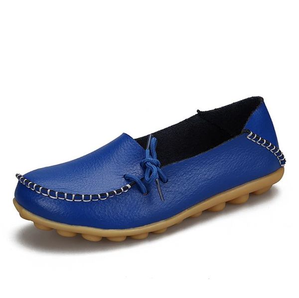 women shoes soft bottom non-slip leather flats women's casual shoes, Black