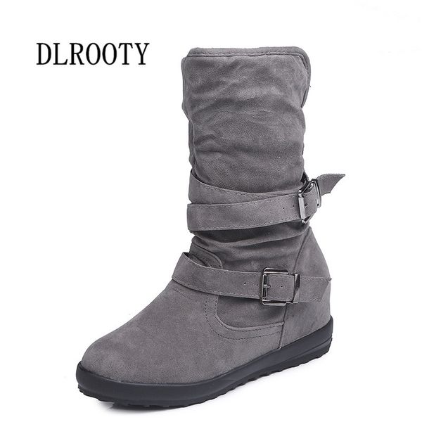 women snow boots ankle 2018 winter warm short plush female casual shoes woman flat fashion buckle platform round toe plus size, Black
women snow boots ankle 2018 winter warm short plush female casual shoes woman flat fashion buckle platform round toe plus size, Black