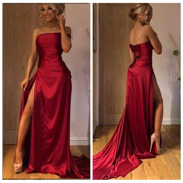 one shoulder simple prom dresses 2020 burgundy split side formal special occasion party gowns vestidos de soiree custom, Black
one shoulder simple prom dresses 2020 burgundy split side formal special occasion party gowns vestidos de soiree custom, Black