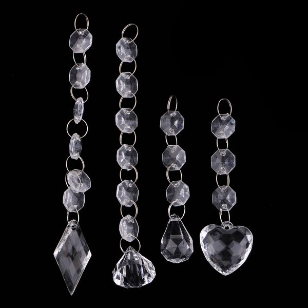 4 pieces teardrop diamond heart chandelier prisms acrylic crystal pendants garland hanging bead curtain wedding club party decoration, Black
4 pieces teardrop diamond heart chandelier prisms acrylic crystal pendants garland hanging bead curtain wedding club party decoration, Black