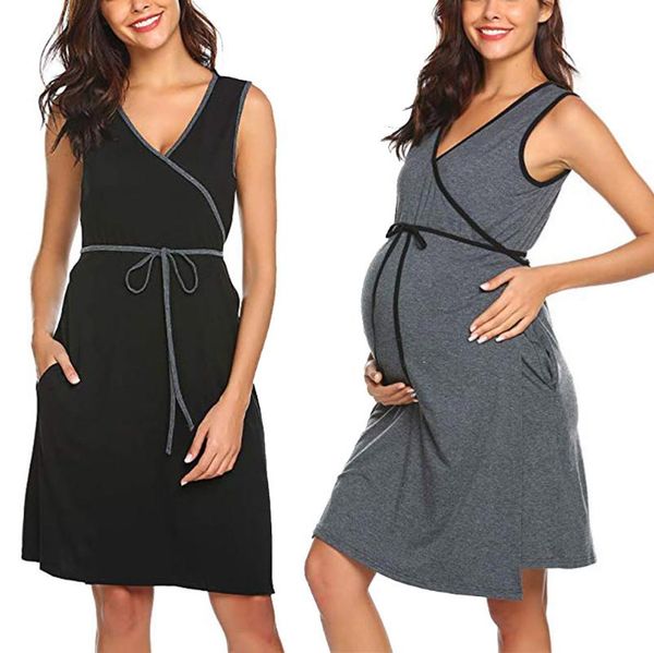 2020 new maternity dress women's maternity sleeveless dress ruffles nursing baby vest pregnancy sundress solid pregnants hot, White
2020 new maternity dress women's maternity sleeveless dress ruffles nursing baby vest pregnancy sundress solid pregnants hot, White