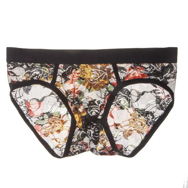 men's briefs low rise male briefs lace see through breathable underpants floral pattern male underwear intimates, Black;white
men's briefs low rise male briefs lace see through breathable underpants floral pattern male underwear intimates, Black;white
