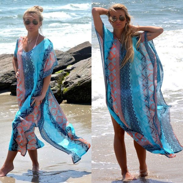 boho beachwear bathing suit long dress blue v-neck summer chiffon thin loose dresses, Black;gray
boho beachwear bathing suit long dress blue v-neck summer chiffon thin loose dresses, Black;gray