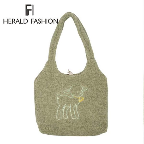 women lamb like fabric shoulder bag simple canvas handbag tote large capacity embroidery shopping bag cute book bags for girls
women lamb like fabric shoulder bag simple canvas handbag tote large capacity embroidery shopping bag cute book bags for girls