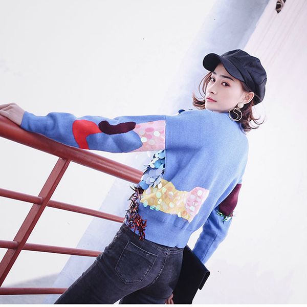 fashion-sweaters 2019 spring new fashion women full sleeve o neck short sequined blue pullovers computer knitted pageant c 017, White;black
fashion-sweaters 2019 spring new fashion women full sleeve o neck short sequined blue pullovers computer knitted pageant c 017, White;black