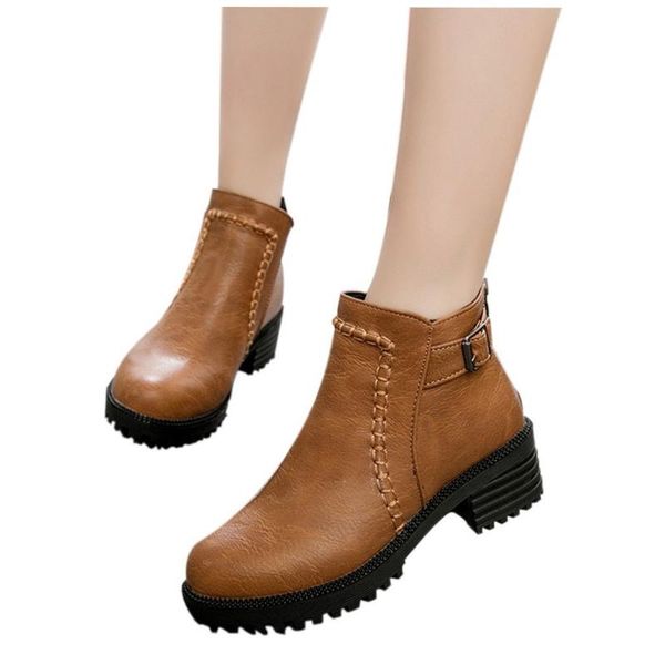 women flat ankle boots autumn winter shoes student high-heeled single boots thick platform booties vintage footwear soft shoes, Black
women flat ankle boots autumn winter shoes student high-heeled single boots thick platform booties vintage footwear soft shoes, Black