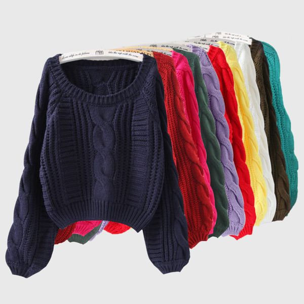 women's sweater jumper candy color harajuku chic short sweater twisted pull girl women pull o neck sweaters yellow, White;black
women's sweater jumper candy color harajuku chic short sweater twisted pull girl women pull o neck sweaters yellow, White;black