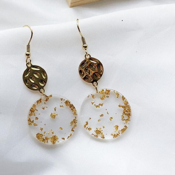 desiger jewelry acrylic earrings lucency gold foil circle round earrings for women simple classic fashion, Golden
desiger jewelry acrylic earrings lucency gold foil circle round earrings for women simple classic fashion, Golden