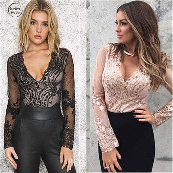 women bodysuit playsuit long sleeve sequin perspective gauze ladies lace up style jumpsuit 2 colors fashion, Black;white
women bodysuit playsuit long sleeve sequin perspective gauze ladies lace up style jumpsuit 2 colors fashion, Black;white