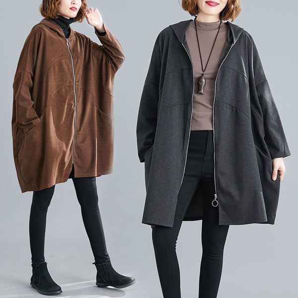 woman large size windbreaker loose 2020 spring new zip mid-length hooded jacket tide spring autumn casual female outerwear k408, Tan;black
woman large size windbreaker loose 2020 spring new zip mid-length hooded jacket tide spring autumn casual female outerwear k408, Tan;black