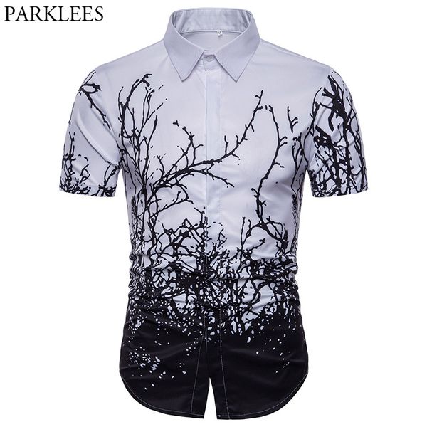 fashion 3d tree branchs printed shirts men 2018 summer new short sleeve casual dress shirt men slim fit camisa social masculina, White;black
fashion 3d tree branchs printed shirts men 2018 summer new short sleeve casual dress shirt men slim fit camisa social masculina, White;black