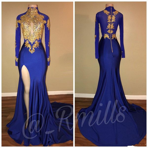 split mermaid evening dresses royal blue gold applique arabia vestidos de festa party dress prom formal pageant celebrity gowns, Black;red
split mermaid evening dresses royal blue gold applique arabia vestidos de festa party dress prom formal pageant celebrity gowns, Black;red