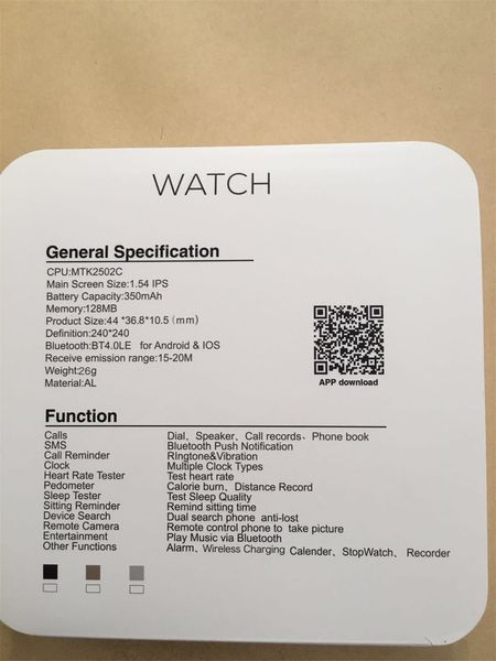 Iwo 5 mart watch 42mm mtk2502c i2 pro upgrade martwatch heart rate monitor bluetooth notifier watch w53 for io android phone