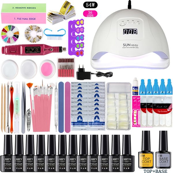 full manicure set with lamp nail kit 36/48/54w uv led lamp for nail art sets 12pcs 8ml uv gel polish set tools for manicure
full manicure set with lamp nail kit 36/48/54w uv led lamp for nail art sets 12pcs 8ml uv gel polish set tools for manicure
