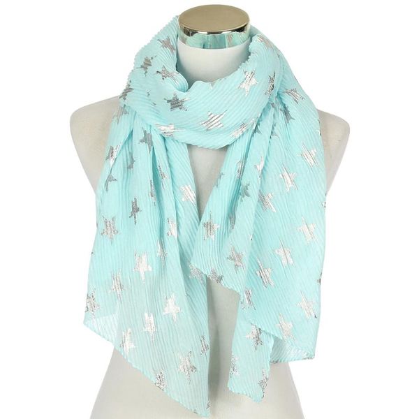 shawls foxmother fashion sky blue mint white navy color foil sliver star crinkle hijab scarf womens, Blue;gray
shawls foxmother fashion sky blue mint white navy color foil sliver star crinkle hijab scarf womens, Blue;gray