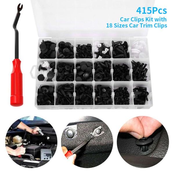 415pcs/set car retainer fastener clips kit 18 popular sizes auto push pin rivets bumper door trim panel clip for
415pcs/set car retainer fastener clips kit 18 popular sizes auto push pin rivets bumper door trim panel clip for