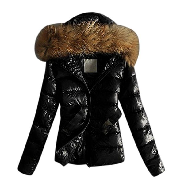 women hooded plus size outwear jacket quilted winter warm coats fur collar hooded jacket with belt solid outwear, Black
women hooded plus size outwear jacket quilted winter warm coats fur collar hooded jacket with belt solid outwear, Black