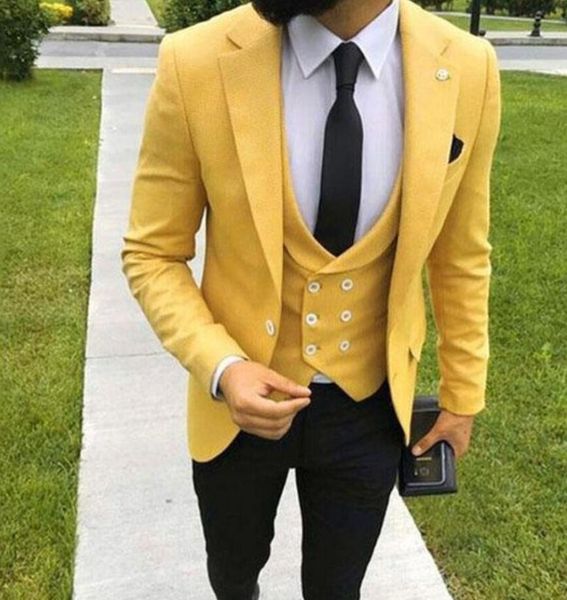 custom made yellow men suits for wedding groom tuxedo notched lapel slim fit 3 pieces groomsmen suit bridegroom blazer costume homme tux, Black;gray
custom made yellow men suits for wedding groom tuxedo notched lapel slim fit 3 pieces groomsmen suit bridegroom blazer costume homme tux, Black;gray