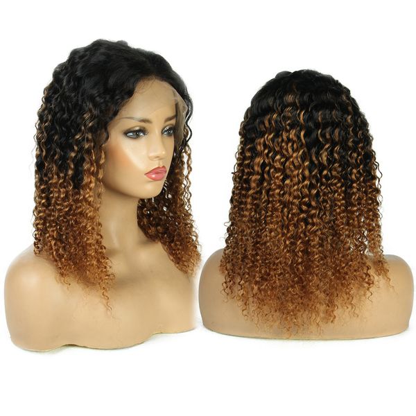13x6 deep part ombre brazilian lace front human hair wigs with baby hair curly brazilian remy full lace wigs, Black;brown
13x6 deep part ombre brazilian lace front human hair wigs with baby hair curly brazilian remy full lace wigs, Black;brown