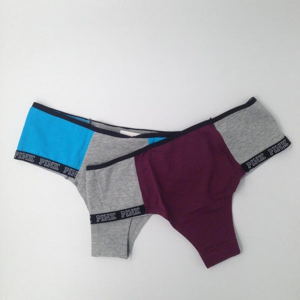 pink letter cotton color matching lovely blue purple women's mid low waist cotton sports triangle underpants, Black;pink
pink letter cotton color matching lovely blue purple women's mid low waist cotton sports triangle underpants, Black;pink