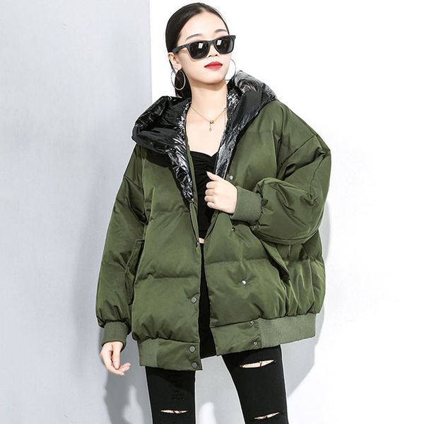 europe winter women long sleeve parkas thick warm cotton hooded jacket plus size loose coat black grey green outerwear clothes
europe winter women long sleeve parkas thick warm cotton hooded jacket plus size loose coat black grey green outerwear clothes