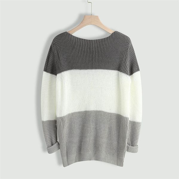 sweater women plus size o-neck sweater casual knitted loose long sleeve slim fit pullover gilet femme manche longue 2019 y7, White;black
sweater women plus size o-neck sweater casual knitted loose long sleeve slim fit pullover gilet femme manche longue 2019 y7, White;black